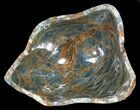 Carved, Blue Calcite Bowl - Argentina #63231-1